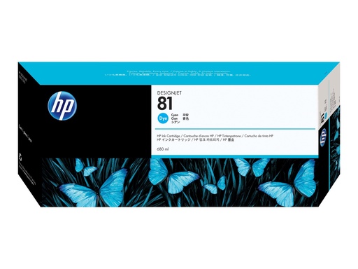 [1025633] HP NO81 CARTOUCHE ENCRE CYAN DE