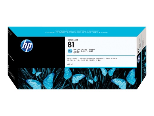 [1025665] HP NO81 CARTOUCHE ENCRE CYAN CL