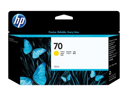 [1308811] HP NO70 ENCRE VIVERA JAUNE 130M