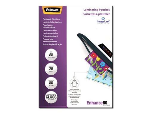 [1834095] FELLOWES IL POCH BRILLANTES A5 80 MIC X