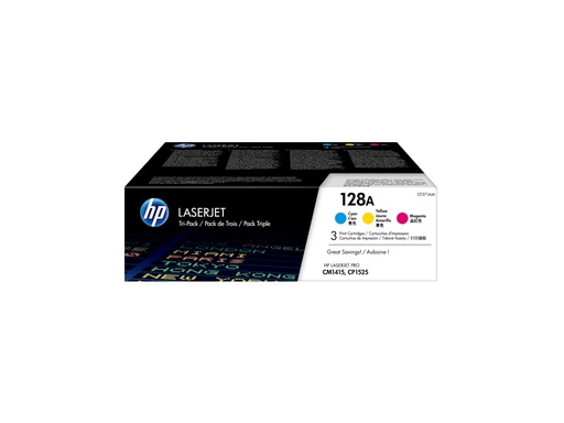 [1945920] HP 128A CYM Tri-Pack LaserJet Toner Cart