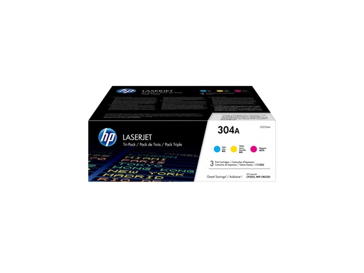 [1945921] HP 304A CYM Tri-Pack LaserJet Toner Cart